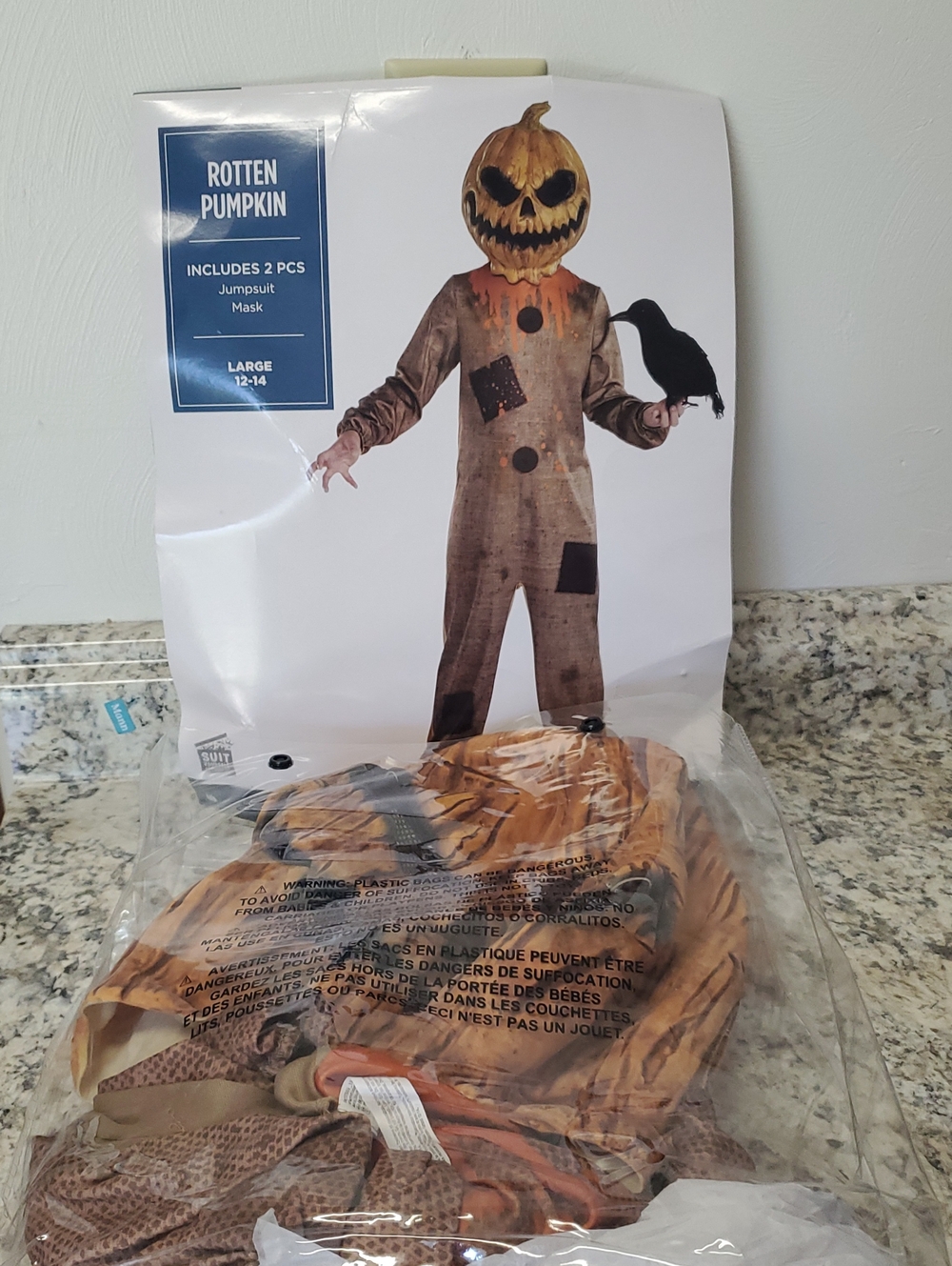 "Rotten Pumpkin" Boys Size Large 12- 14 Halloween Costume